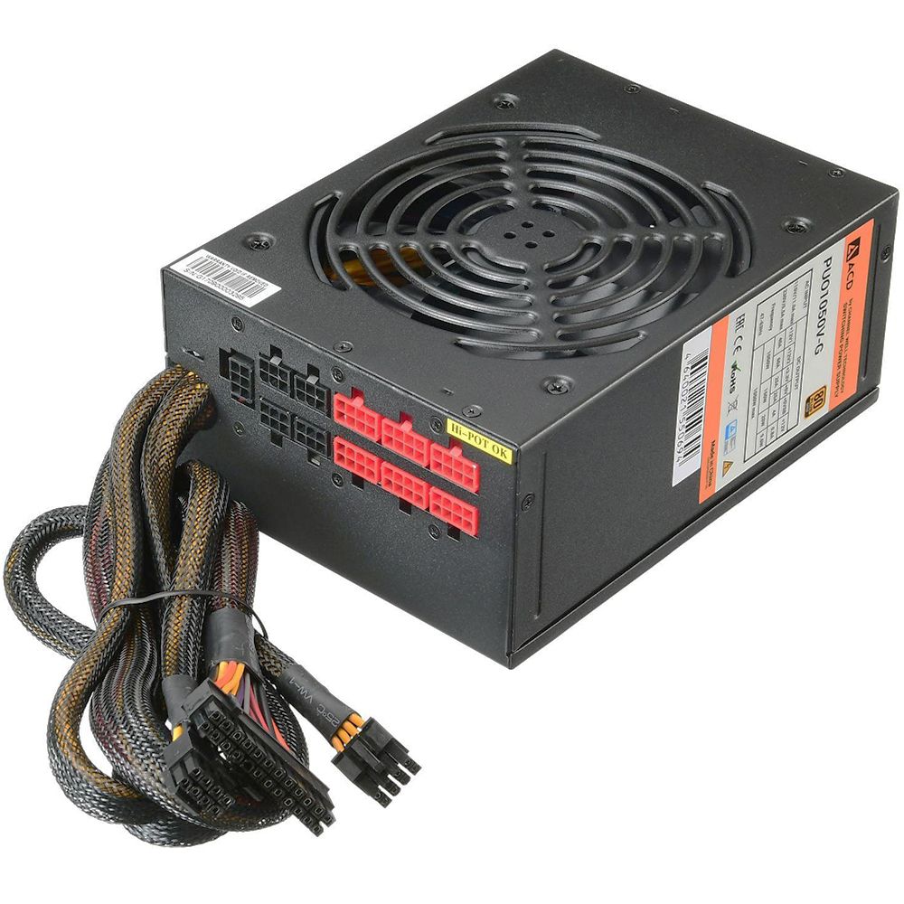 PUO1050V-G 1050W 80+ Gold, Modular, 20+4 PIN,CPU(4+4)PIN*1, CPU8PIN*1, PCI-E(6+2)P*6, HDD*5, FDD*1, 