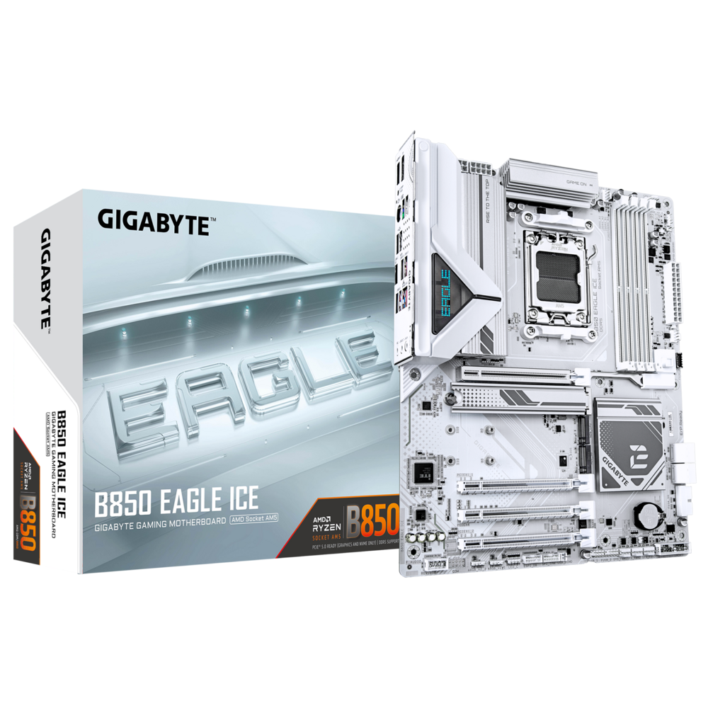 Материнская плата Gigabyte B850 EAGLE ICE Socket AM5 AMD B850 ATX AC`97 8ch(7.1) 2.5Gg RAID+HDMI+DP