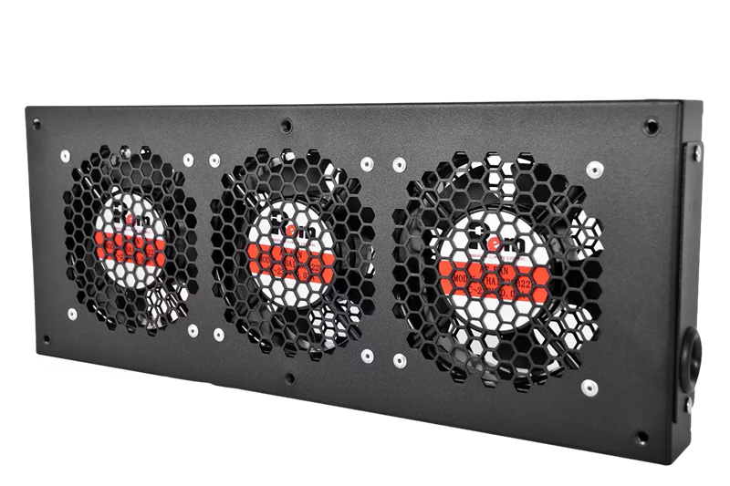 Модуль вентиляторный ЦМО Модуль вентиляторный, 3 вентилятора, колодка, цвет черный