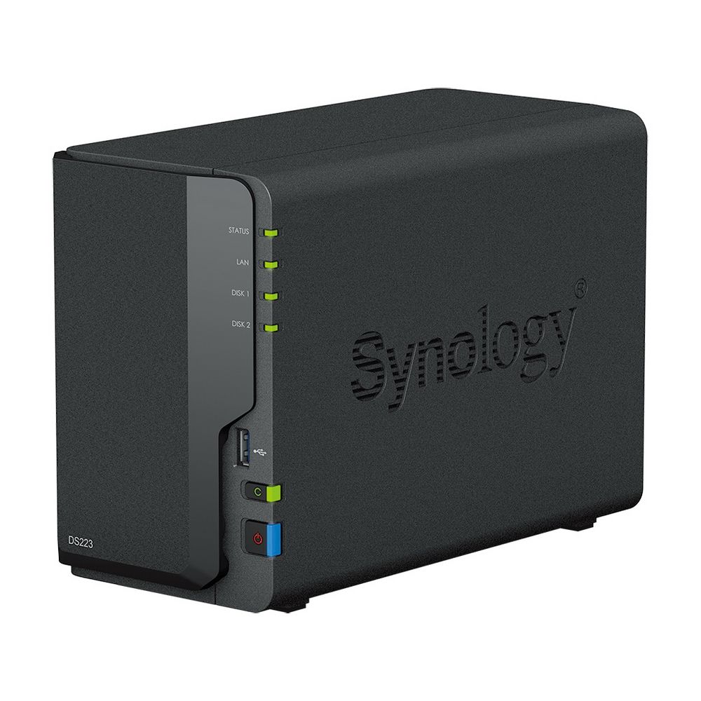 Система хранения данных Synology QC 1,7GhzCPU/2Gb/RAID0,1/upto 2HP HDD SATA(3.5')/2xUSB3.2, 1xUSB2.0