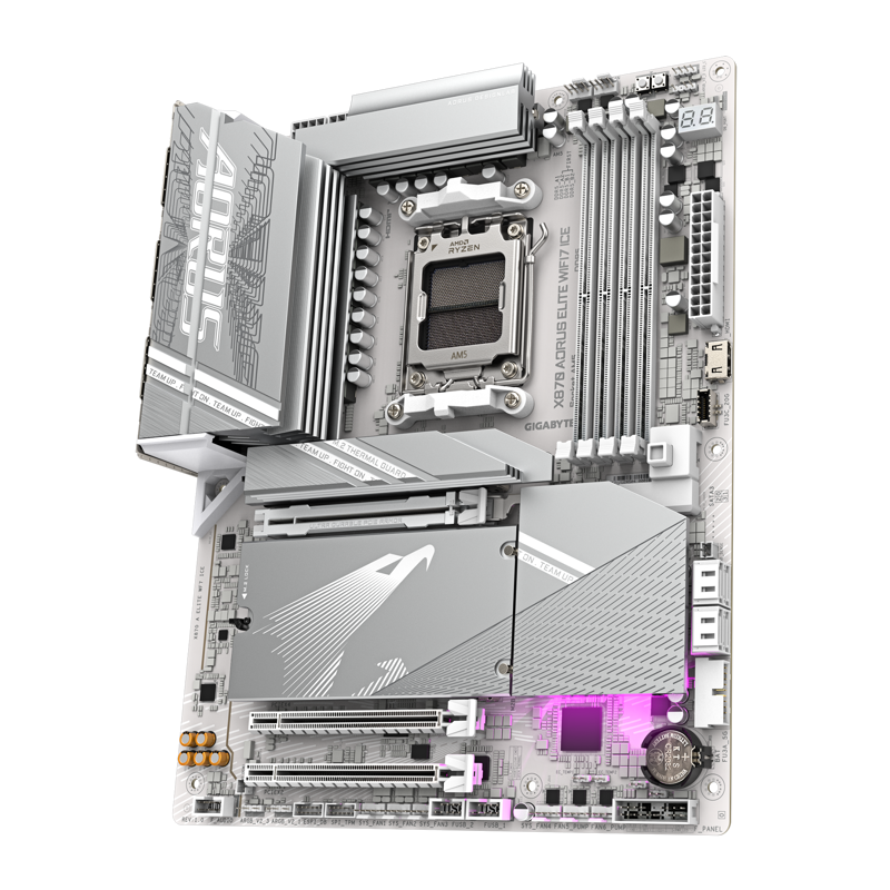 Материнская плата Gigabyte X870 A ELITE WF7 ICE Socket AM5 AMD X870 4xDDR5 ATX AC`97 8ch(7.1) 2.5Gg 