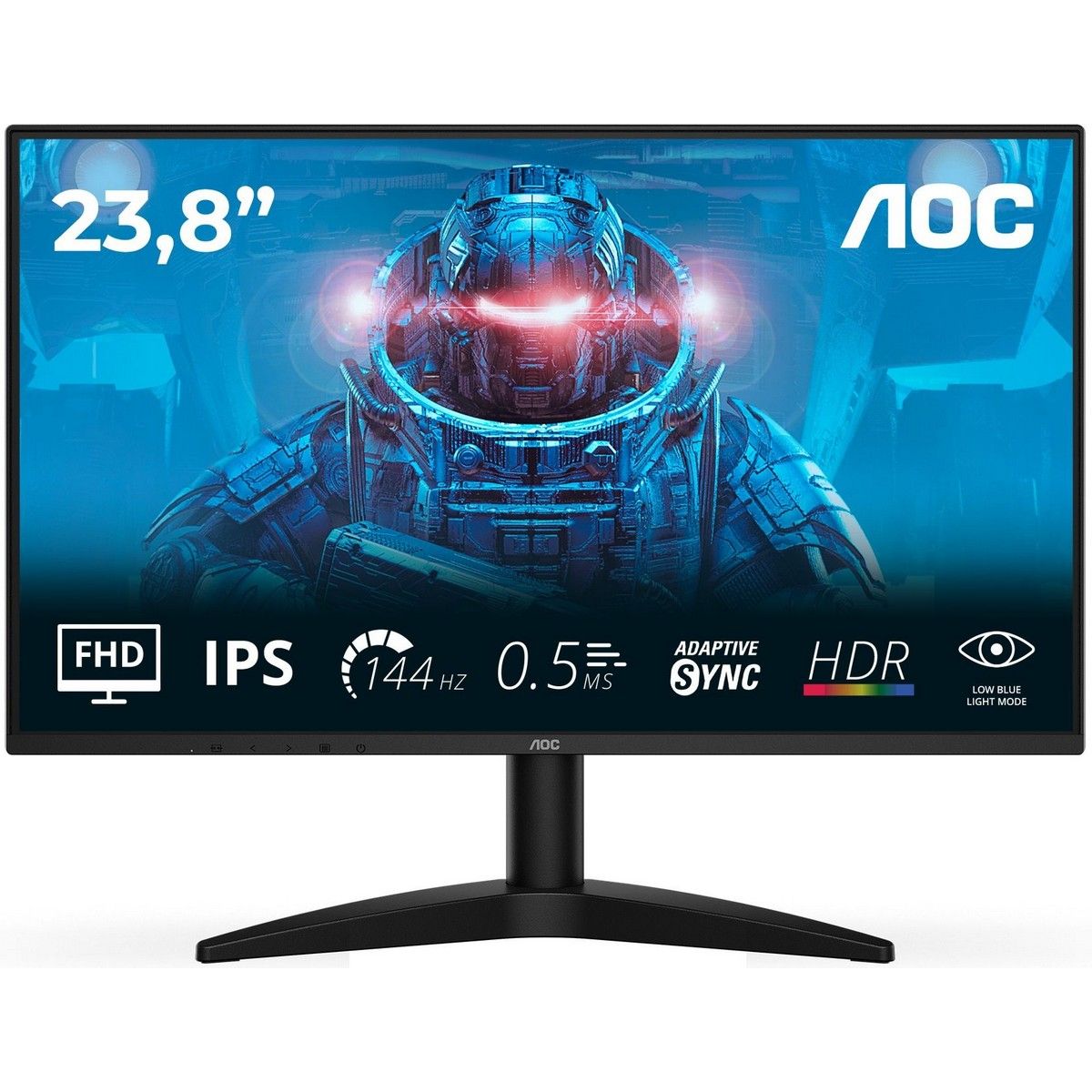 Монитор 23.8" AOC 24B36X Black  IPS, 1920x1080, 144Hz, 4ms, 300сd/m, 1000:1 | DP(1.4) , HDMI(1.