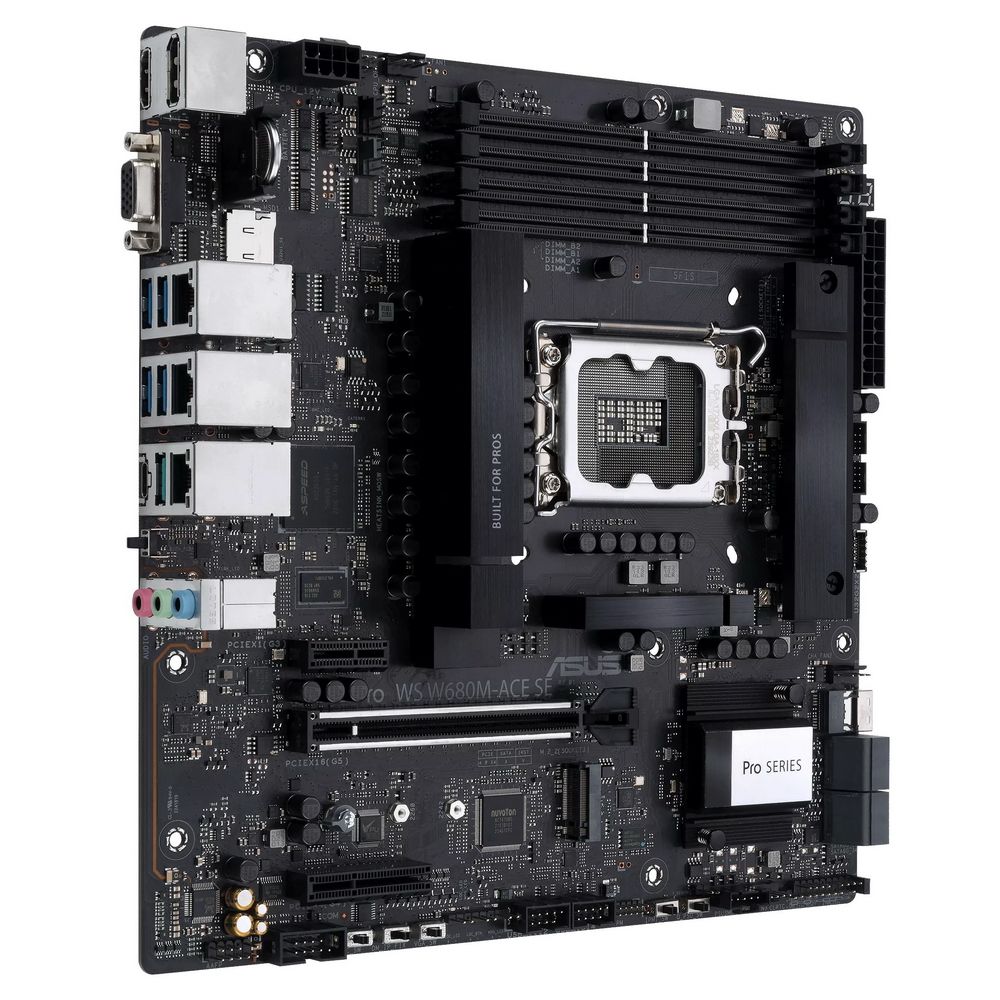 Материнская плата ASUS PRO WS W680M-ACE SE LGA1700 mATX 4xDDR5 PCIEx16 PCIEx4 PCIEx1 2xM.2 USB-C DP 