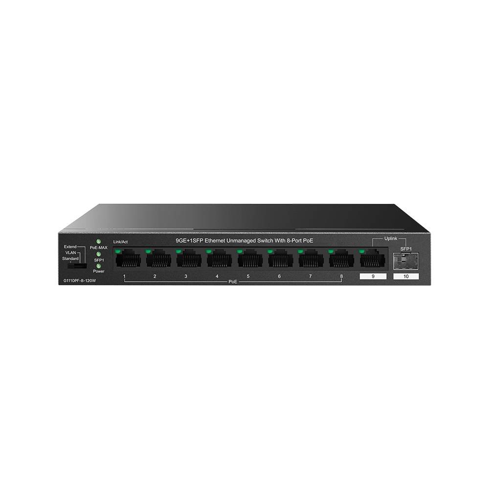 Коммутатор 8PORT 9GE+1SFP POE G1110PF-8-120W IP-COM
