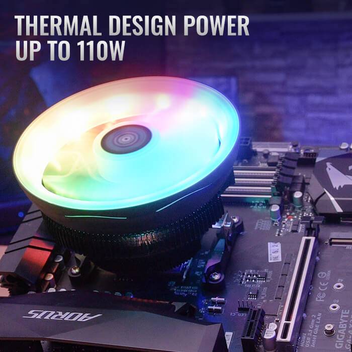 Кулер CPU Aerocool Core Plus (универсальный, 110W, 25.4 dB, 600-1800 rpm, 120мм, 4pin, алюминий) RTL