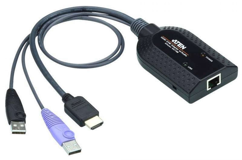 КВМ адаптер ATEN USB HDMI Virtual Media KVM Adapter Cable (Support Smart Card Reader and Audio De-Em