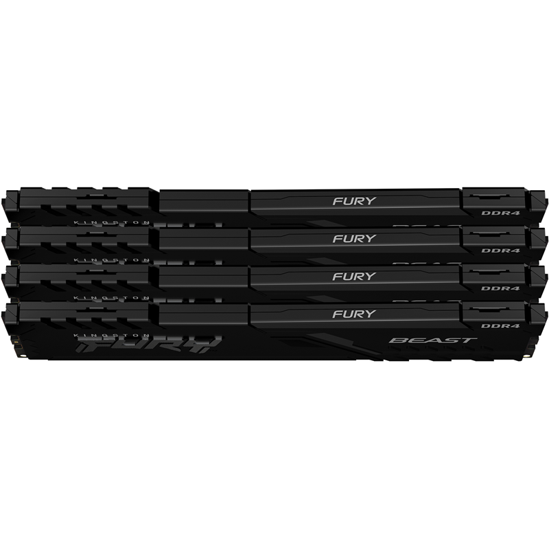 Память DDR4 4x32GB 3200MHz Kingston KF432C16BBK4/128 Fury Beast Black RTL Gaming PC4-25600 CL16 DIMM