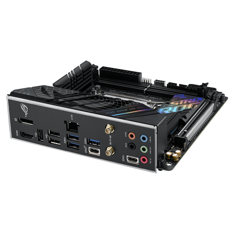 Материнская плата Asus ROG STRIX B760-I GAMING WIFI Soc-1700 Intel B760 2xDDR5 mini-ITX AC`97 8ch(7.