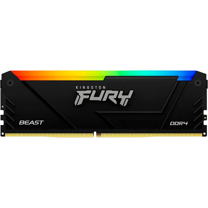 Память DDR4 8GB 3200MHz Kingston KF432C16BB2A/8 Fury Beast RGB RTL Gaming PC4-25600 CL16 DIMM 288-pi