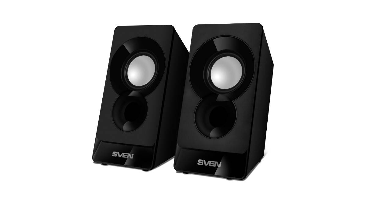 Колонки Sven 300 2.0 черный 6Вт