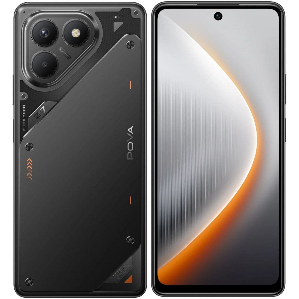 Смартфон Tecno Pova 7 Neo 128Gb 8Gb черный моноблок 3G 4G 2Sim 6.8" 1080x2460 Android 14 108Mpix 802