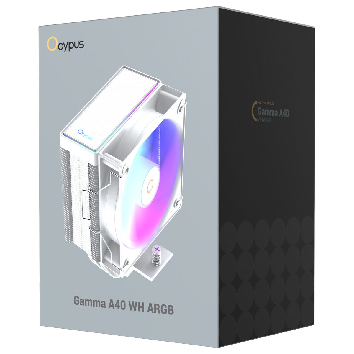 Кулер для процессора Ocypus Gamma A40 WH ARGB, 100mm ARGB FAN, Top ARGB Panel, 4 HEAT PIPES, 4-PIN P
