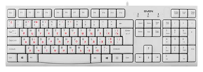 Клавиатура SVEN KB-S300 белая