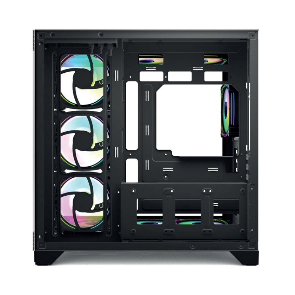 Корпус для ПК Forza Forza FZ-G42B Seaview TG ATX Case, black, w/o psu, Curved Tempered glass front p
