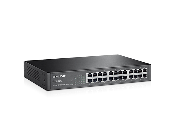 Коммутатор TP-Link TL-SF1024D (L2) 24x100Мбит/с неуправляемый