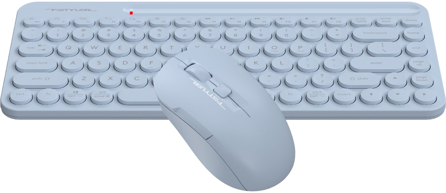 Клавиатура + мышь A4Tech Fstyler FG3200 Air клав:синий мышь:синий USB беспроводная slim Multimedia
