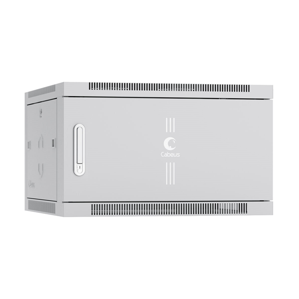 Шкаф настенный Cabeus SH-05F-6U60/35m Шкаф телекоммуникационный настенный 19" 6U 600x350x368mm (ШхГх