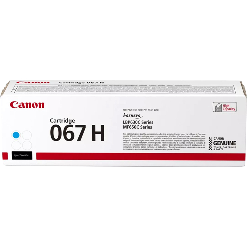 картридж Canon 067H C, голубой увеличенной ёмкости (2 350 стр.)