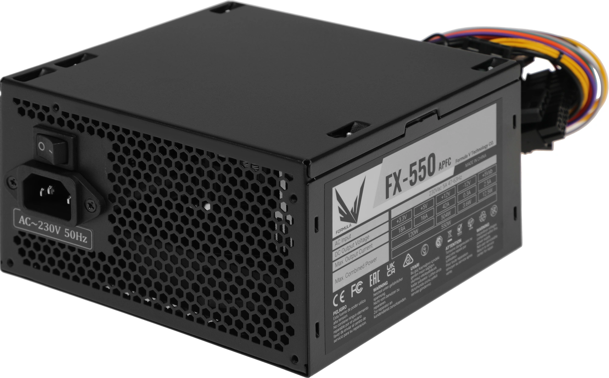 Блок питания Formula ATX 550W FX-550 (20+4pin) APFC 120mm fan 4xSATA RTL