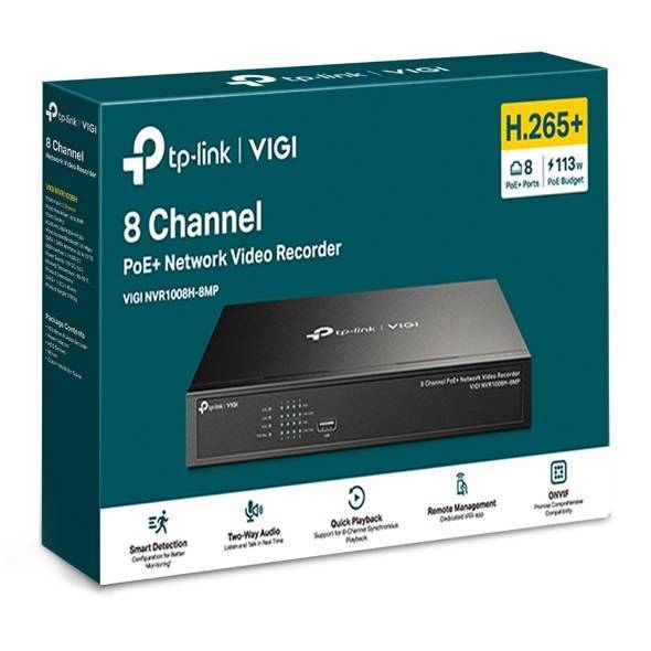 Видеорегистратор TP-Link NVR VIGI NVR1008H-8MP