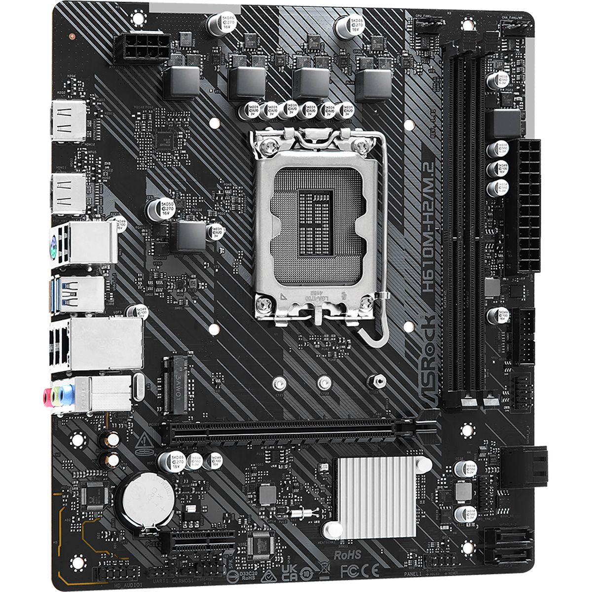 Материнская плата Asrock H610M-H2/M.2 Soc-1700 Intel H610 2xDDR4 mATX AC`97 8ch(7.1) GbLAN+HDMI