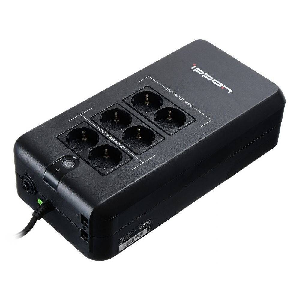 Источник бесперебойного питания Ippon Back Verso 800 420Вт 800ВА черный