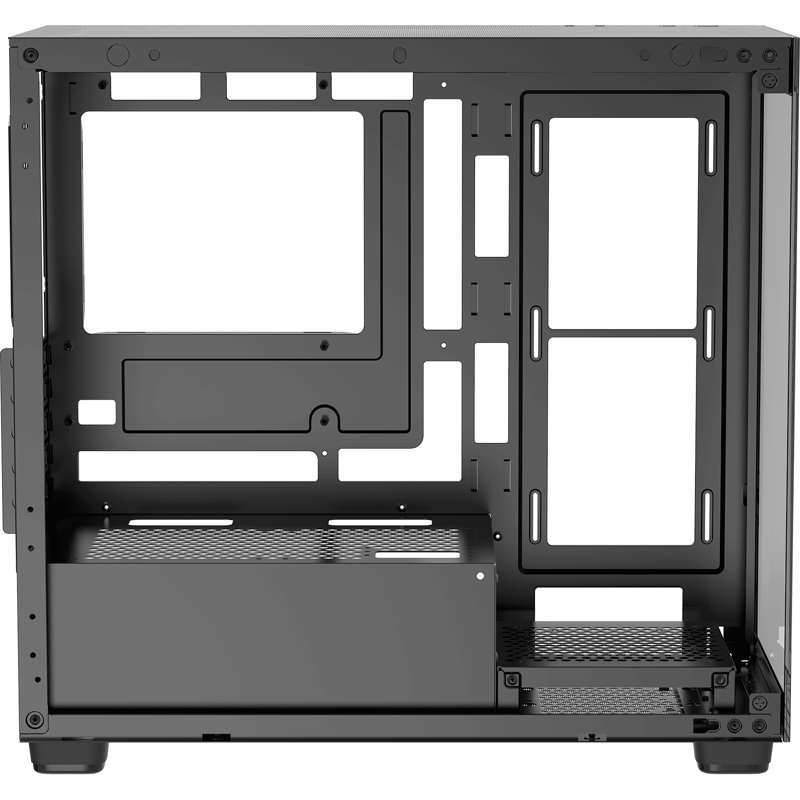 Корпус Ocypus Gamma C52 BK, Mini-Tower, TG, no fans, 1xUSB-A 3.0 + 2xUSB 2.0, mATX, mITX Black