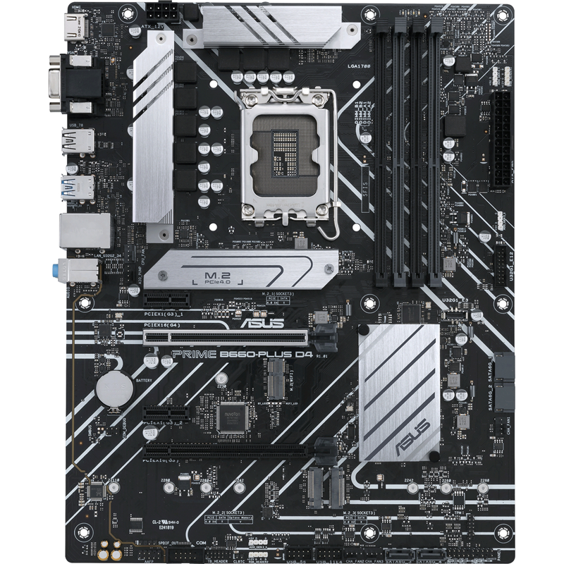 Материнская плата Asus PRIME B660-PLUS D4 Soc-1700 Intel B660 4xDDR4 ATX AC`97 8ch(7.1) 2.5Gg RAID+H