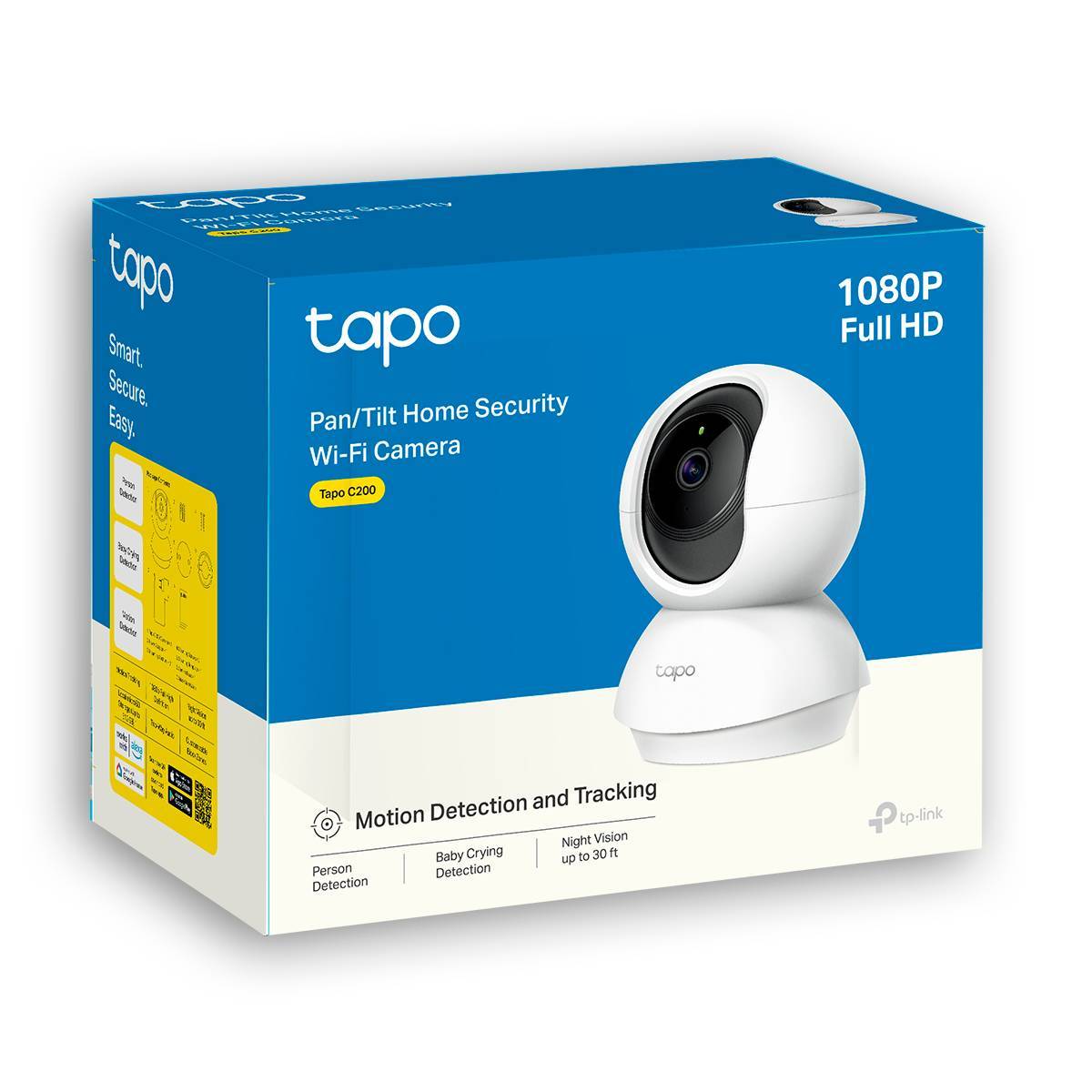 Камера видеонаблюдения IP TP-Link Tapo C200 V.5 Wi-Fi 4-4мм цв. корп.:белый (TAPO C200)