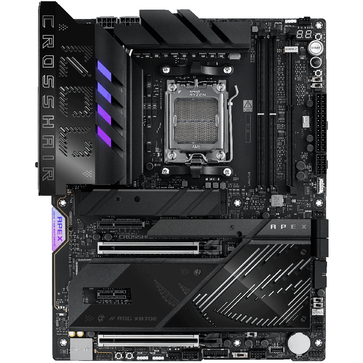 Материнская плата Asus ROG CROSSHAIR X870E APEX Socket AM5 AMD X870E 2xDDR5 ATX AC`97 8ch(7.1) 5Giga