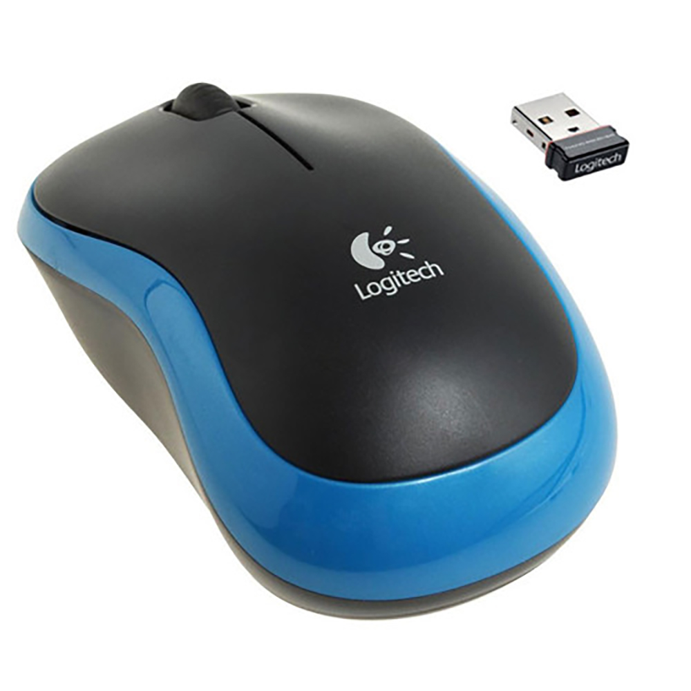 Мышь беспроводная Logitech M185 Blue синяя, оптическая, 1000dpi, 2.4GHz, USB-ресивер Logitech Unifyi