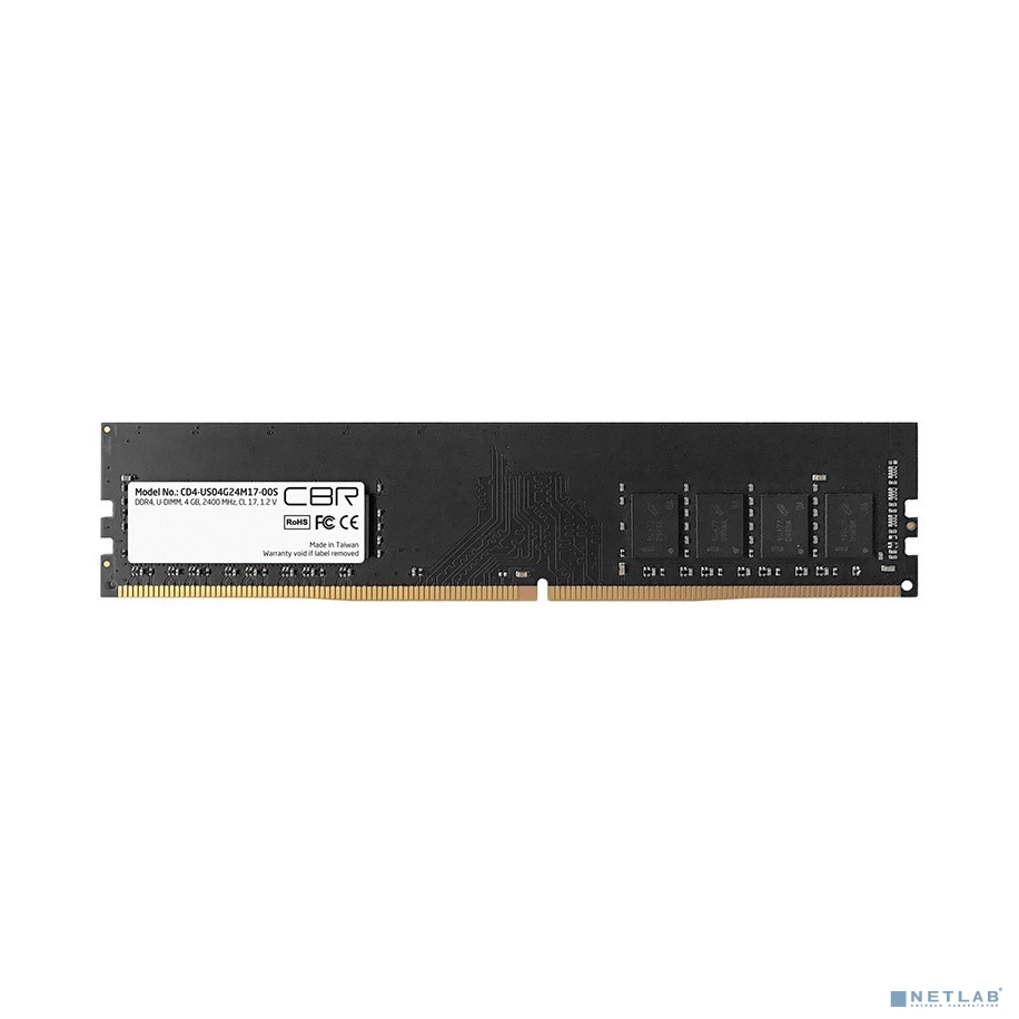 CBR DDR4 DIMM (UDIMM) 4GB CD4-US04G24M17-00S PC4-19200, 2400MHz, CL17, 1.2V, Micron SDRAM, single ra
