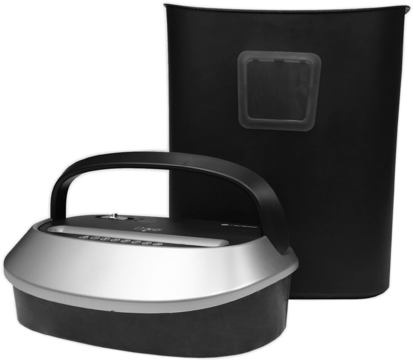 Шредер Heleos УМ30-4 черный/серебристый (секр.P-4) фрагменты 14лист. 30лтр. скрепки скобы пл.карты C