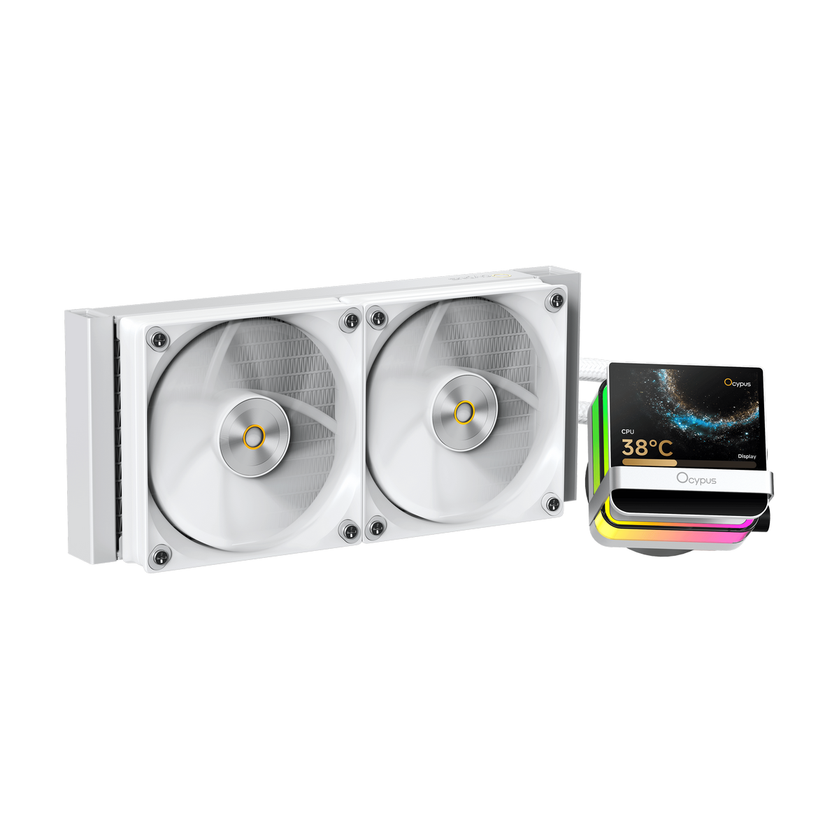 Система жидкостного охлаждения Ocypus Sigma L24 PRO WH (290W, 240mm, LED, White, ARGB/ Fans: 2x120mm