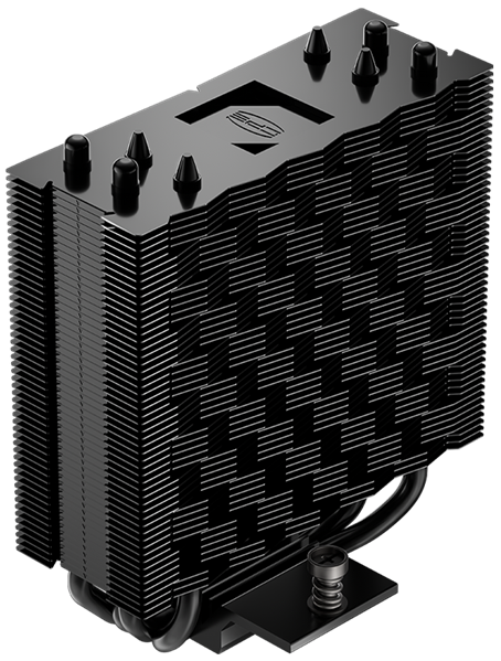 Кулер для процессора PCCooler RT400 ARGB BK (235W, 4-pin PWM, 148mm, Al/Cu, 4x6mm, ARGB, 1x120mm, 73