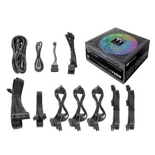 Блок питания Thermaltake ATX 750W Toughpower iRGB Plus 80+ gold (24+4+4pin) APFC 140mm fan color LED