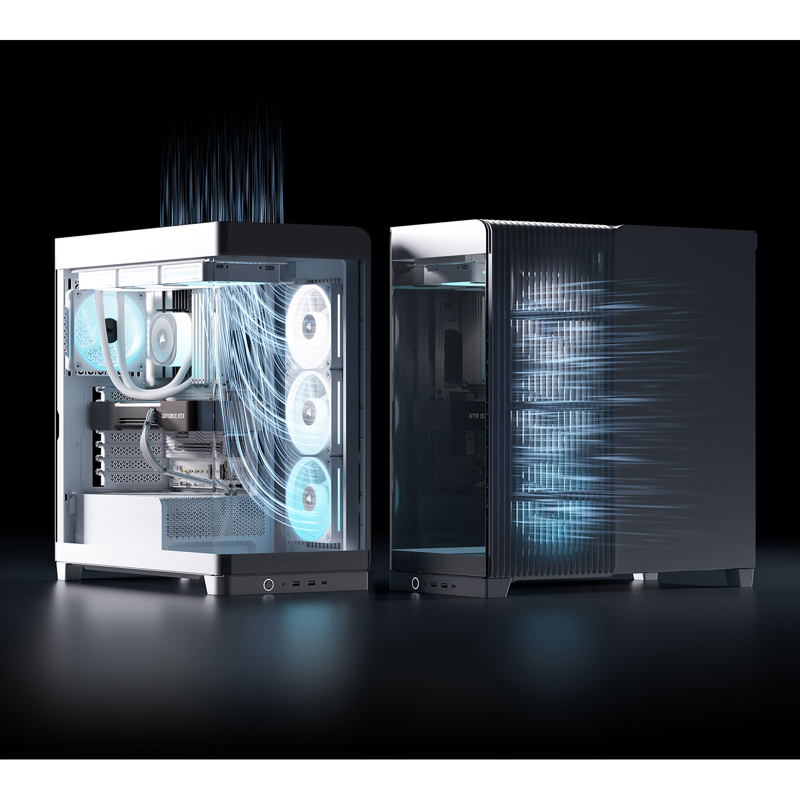 Корпус Corsair Frame 4500X LX-R RGB iCUE LINK, Midi-Tower, TG, 3x120mm ARGB reverse fans, 2xUSB-A 3.