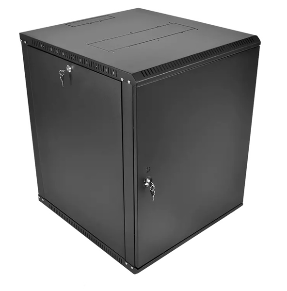 шкаф ЦМО Шкаф телекоммуникационный настенный разборный ЭКОНОМ 15U (600  650) дверь металл, цвет черн
