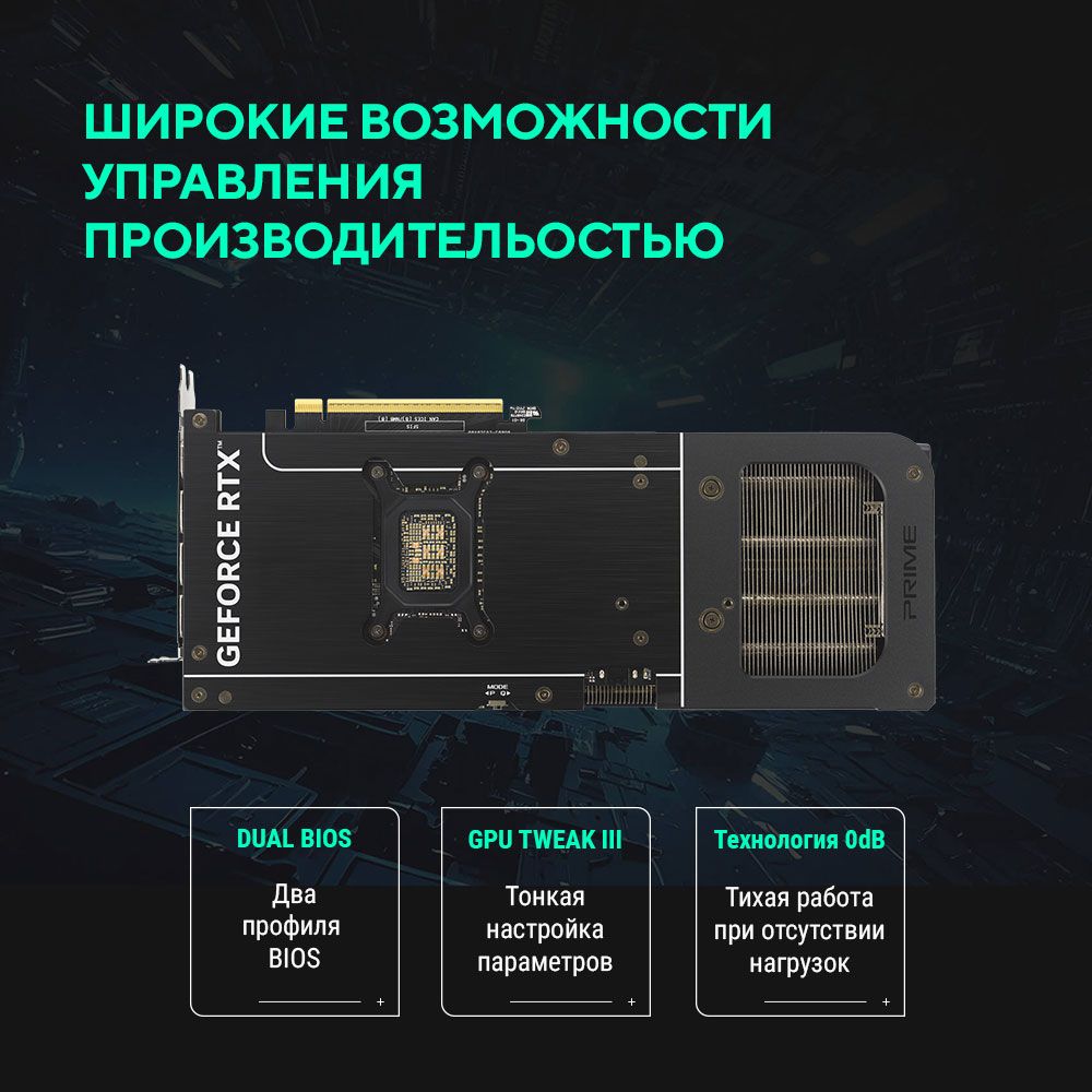 Видеокарта Asus PCI-E 5.0 PRIME-RTX5070-O12G NVIDIA GeForce RTX 5070 12Gb 192bit GDDR7 2557/28000 HD
