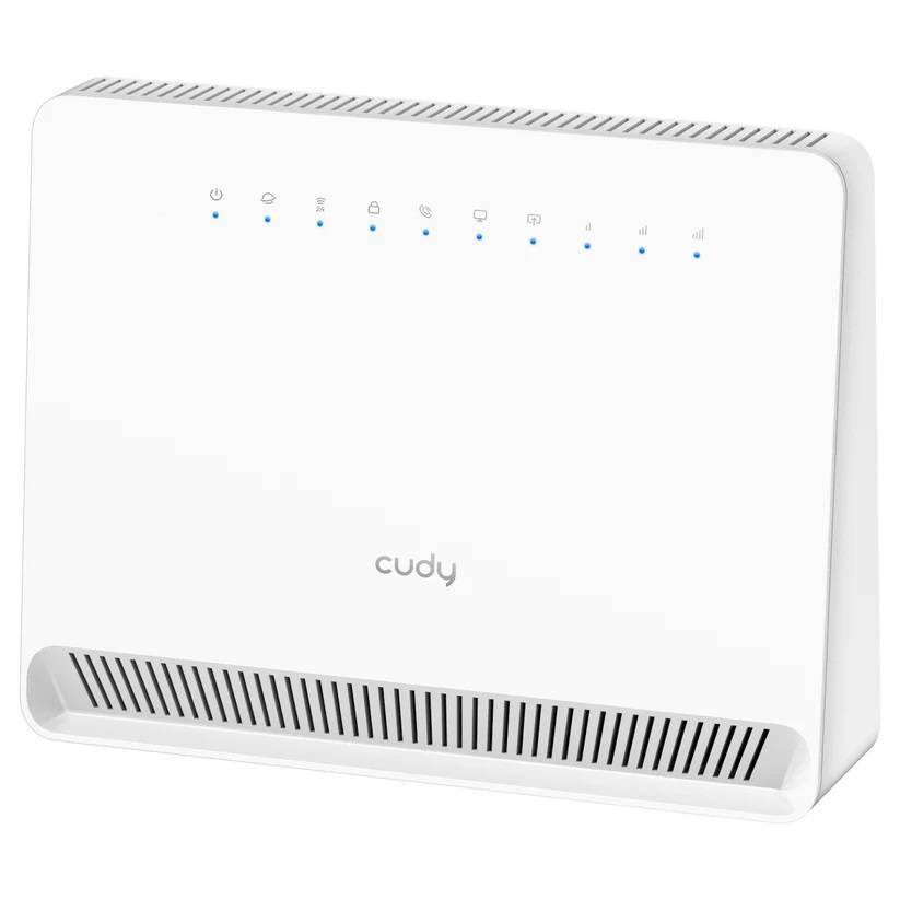 Модем CUDY N300 Wi-Fi 4G LTE-Cat4 VoLTE Router, build-in 4G LTE modem,  4 10/100M RJ45 Ports, 1 RJ11