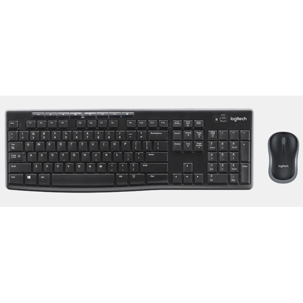Клавиатура + мышь Logitech MK270 клав:черный мышь:черный USB беспроводная Multimedia (920-004518)