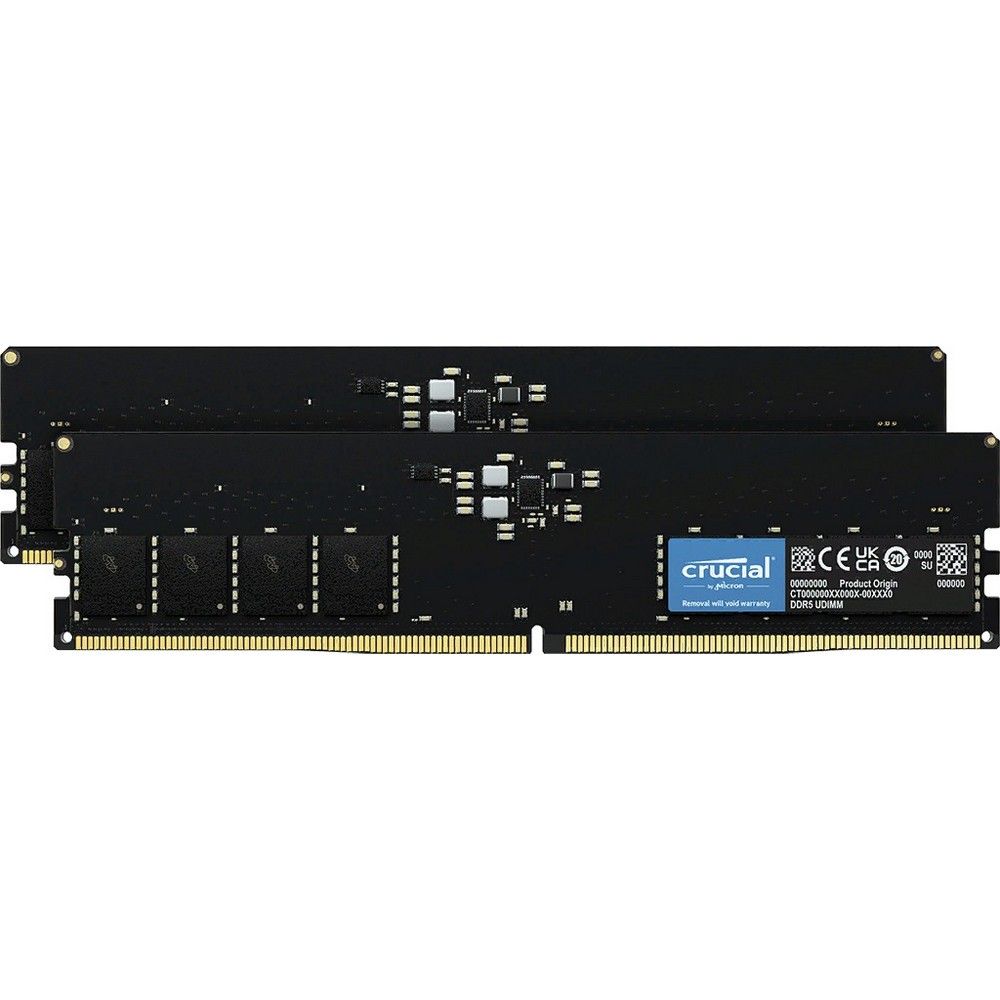 Модуль памяти Crucial 2*16 GB (KIT)  Crucial DDR5 4800 DIMM Classic Desktop Non-ECC, CL40, 1.1V, SRx
