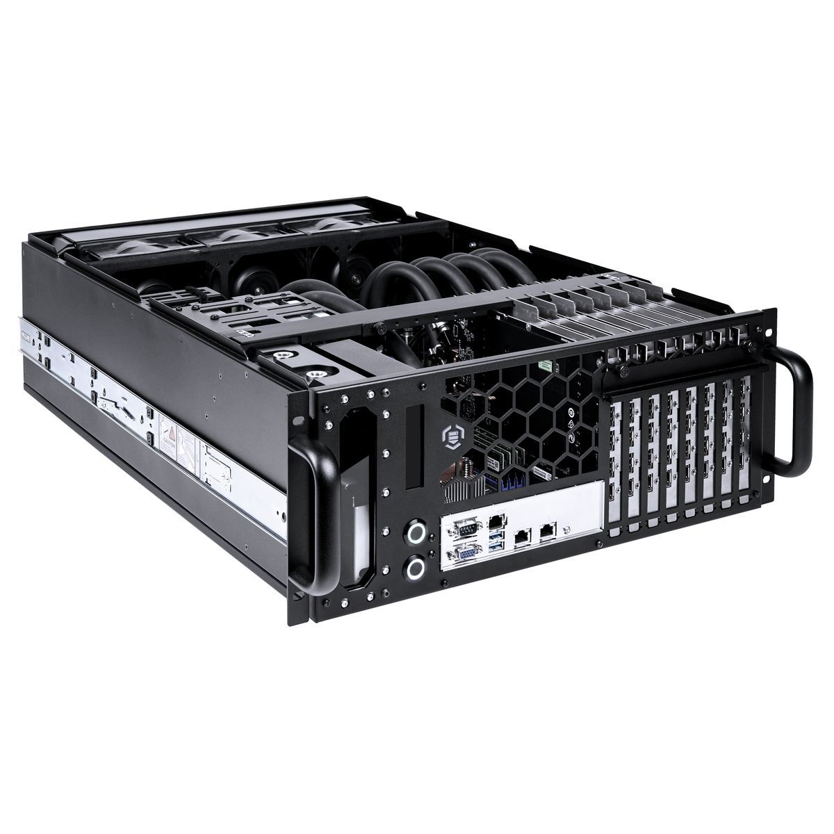 Сервер Crusader Squire 4135R (4U, 1xPRO 7955WX, 4x32GB DDR5 RDIMM ECC, 2x1TB M.2 NVME, 4xRTX 5090 32