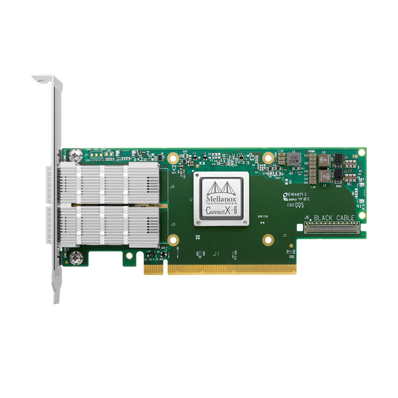 Сетевой адаптер MELLANOX MCX653106A-ECAT ConnectX-6 VPI PCIe3.0/4.0 x16 100Gb/s CX653106A
