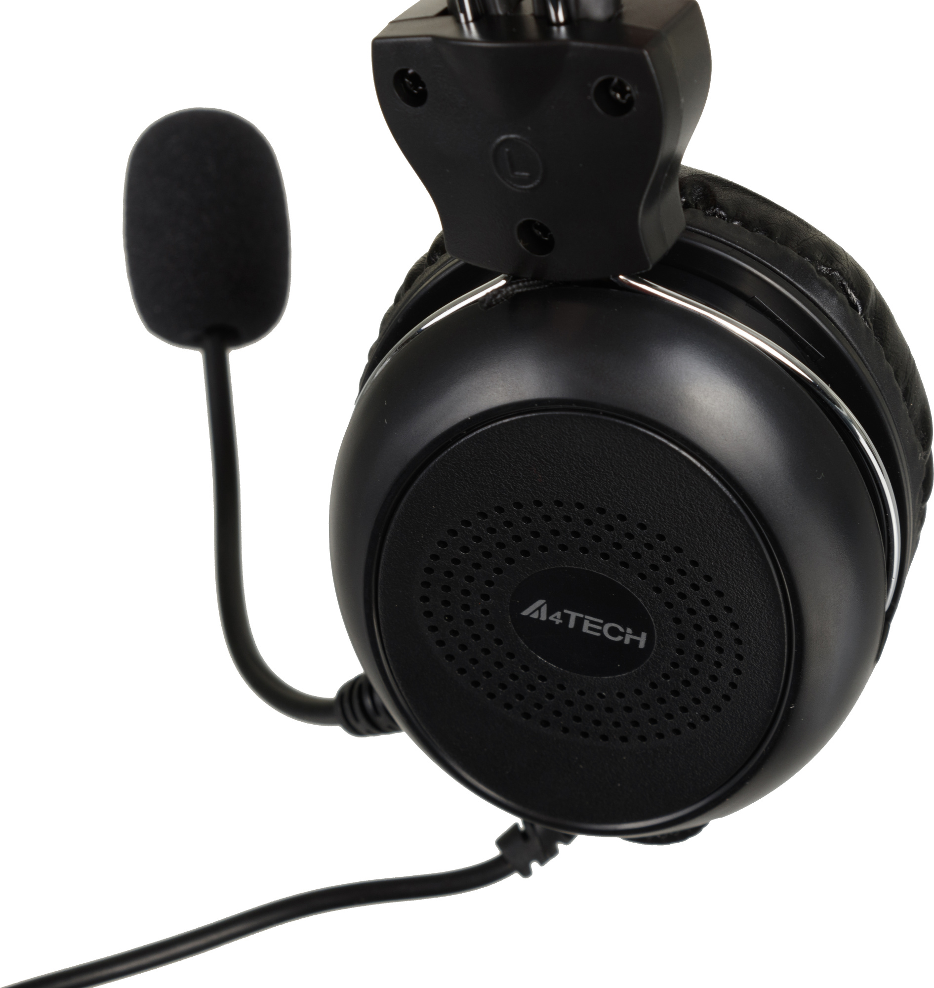 Наушники с микрофоном A4Tech HU-30 черный 2м накладные USB оголовье