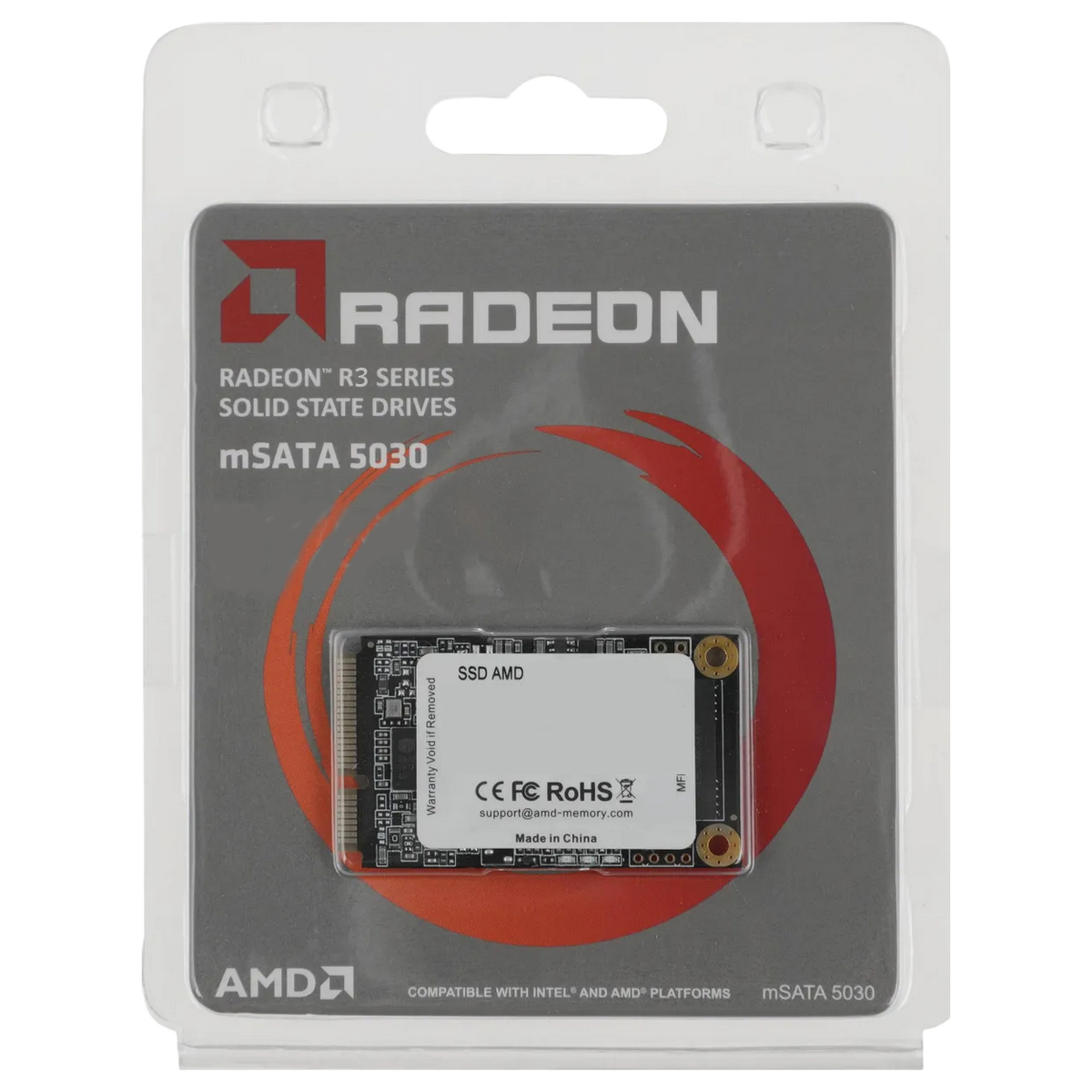 Твердотельный накопитель SSD AMD Radeon 512GB mSATA R3 Series