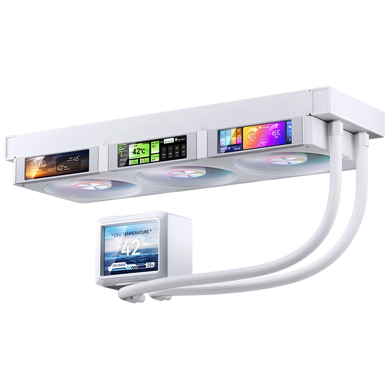 Система жидкостного охлаждения JONSBO TF3-360SCW White (320W, 360mm, LED, White, ARGB/ Fans: 3x120mm
