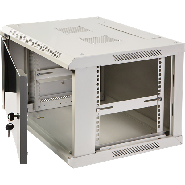 Шкаф Шкаф настенный серии Pro, 6U 600x450, стеклянная дверь