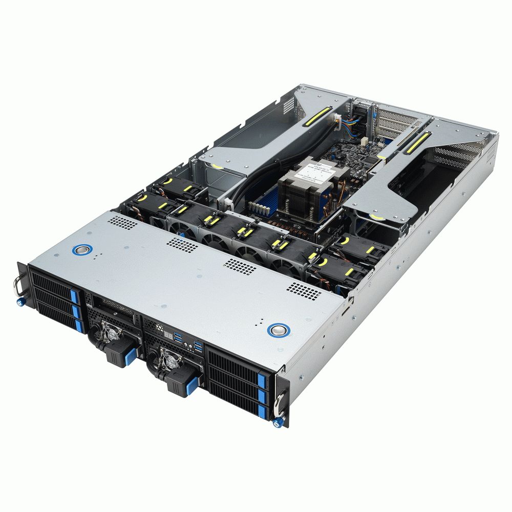 Серверная платформа ASUS ESC4000A-E12-SKU1, 2U GPU, 1 x SP5 LGA6096 EPYC 9004 (400W), 12DIMM DDR5, 2