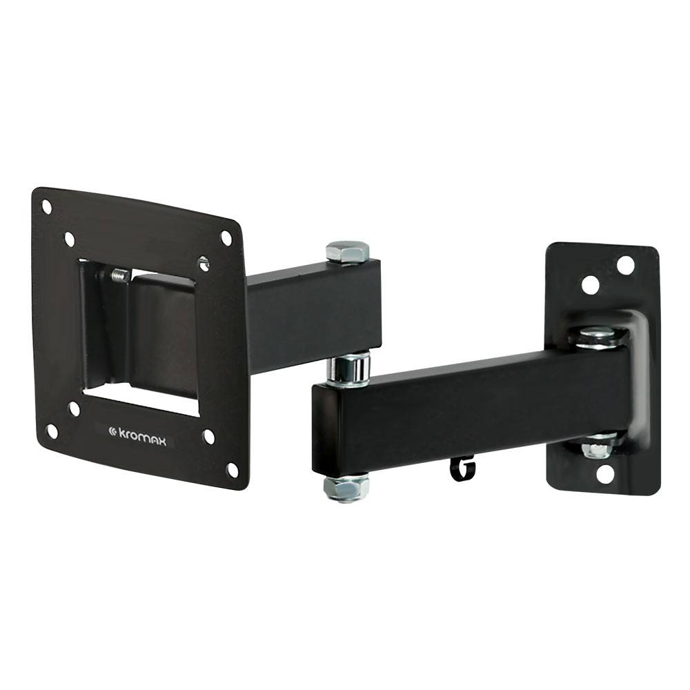 Кронштейн для телевизора Kromax OPTIMA-104 черный 10"-28" макс.25кг настенный поворотно-выдвижной и 